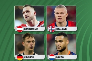 欧洲世预赛本轮最佳球员候选：阿瑙、哈兰德、基米希、加克波