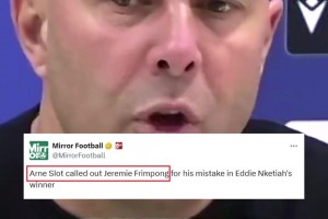 英媒：斯洛特指责的是弗林蓬，他太激进导致被绝杀