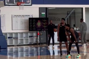 太久没见你打球了！保罗-乔治进行了1v1单挑训练