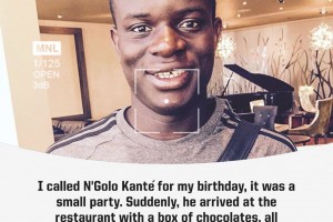 因礼物给队友道歉！坎特：以前从未被邀请参加生日派对