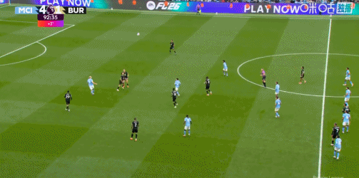 进厂预定！伯恩利后卫埃斯泰夫反向两球一助导致球队不敌曼城