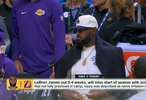 詹姆斯伤情持续两月半，缺席湖人揭幕战